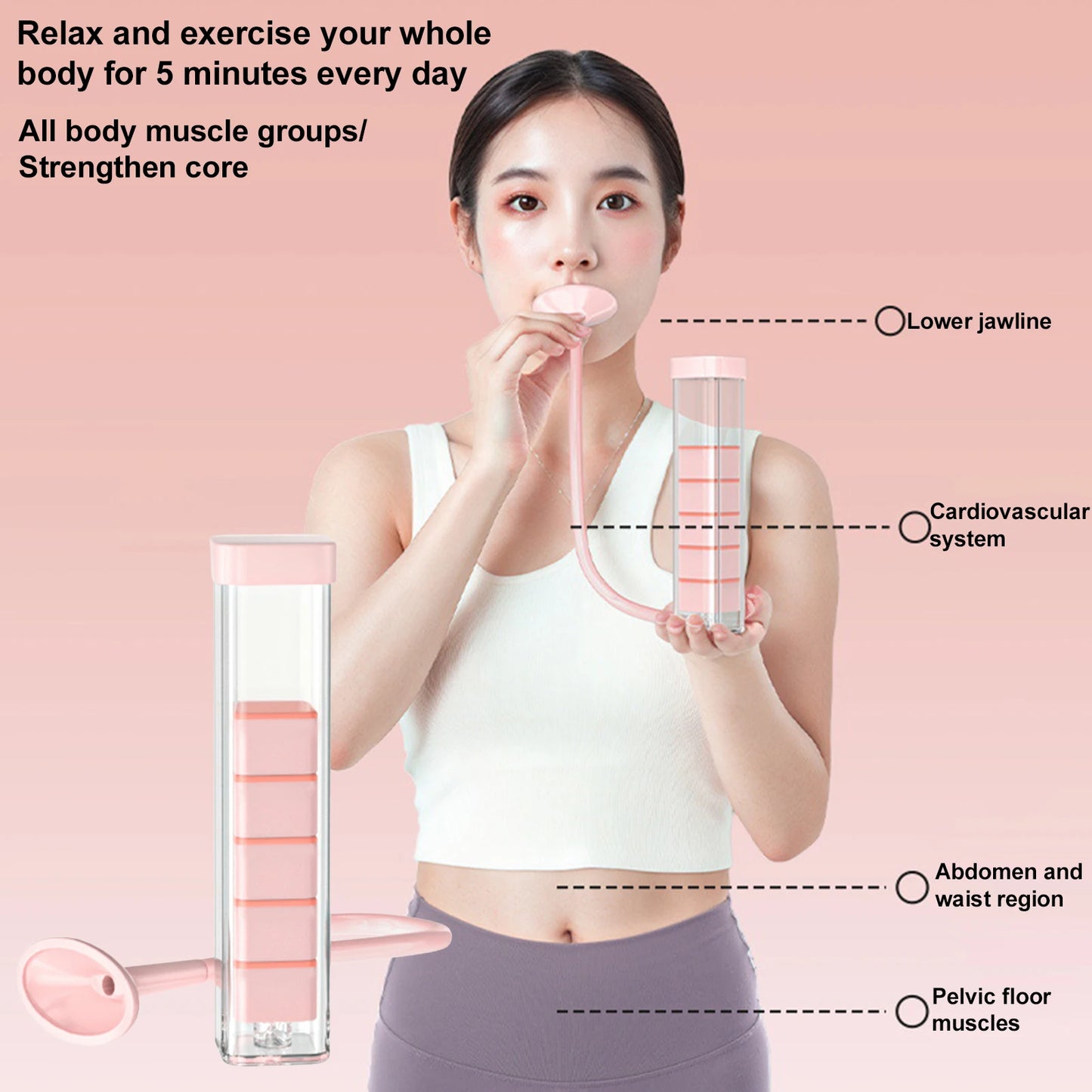 1set Breathing Dumbbell Abdominal Muscle Training Deep Breathing Dumbbell Adults Lung Capacity Training Device Portable Dumbbell
