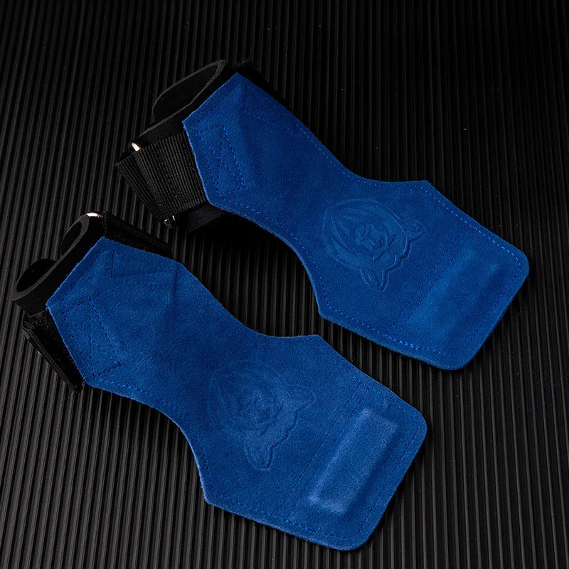 Genuine Leather Lifting Palm Protection Gym Gloves Pull Up Assist Wrist Support Bear Motif Cowhide Weightlifting Equipment